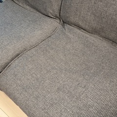無印良品ハイバックリクライニングソファ グレー　2脚の画像