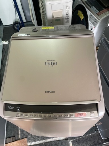 北九州市内配送無料　保証付き 日立BW-DV100C 縦型洗濯乾燥機 ビートウォッシュ シャンパン [洗濯10.0kg /乾燥5.5kg /ヒーター乾燥