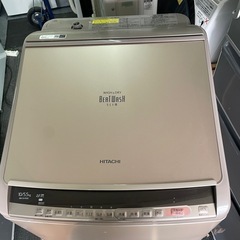 北九州市内配送無料　保証付き 日立BW-DV100C 縦型洗濯乾燥機 ビートウォッシュ シャンパン [洗濯10.0kg /乾燥5.5kg /ヒーター乾燥の画像