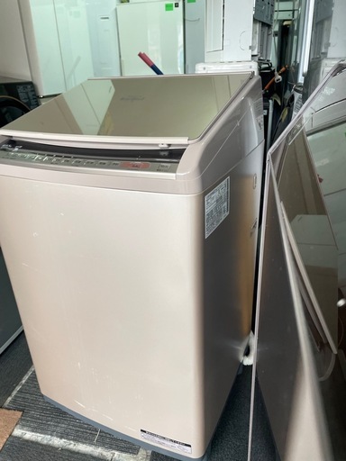 北九州市内配送無料　保証付き 日立BW-DV100C 縦型洗濯乾燥機 ビートウォッシュ シャンパン [洗濯10.0kg /乾燥5.5kg /ヒーター乾燥