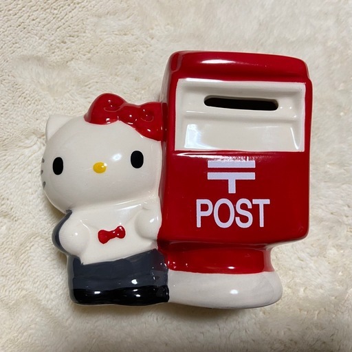 カラフル郵便ポスト貯金箱　まとめ売り　非売品　郵便ポスト　貯金箱　レトロ　キティ ハローキティポスト型貯金箱非売品キティーちゃん陶器 (ね) 琴似の