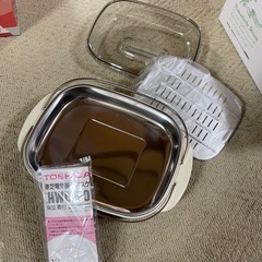 未使用　東芝電気保温バスケット　レトロ家電の画像