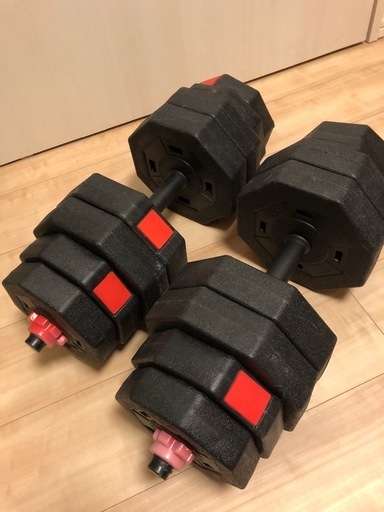 総重量38kg】可変式ダンベルセット（プレート16枚） 自宅トレーニング