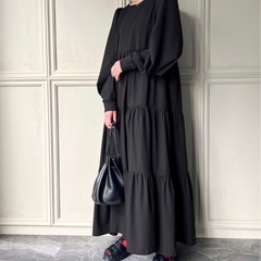 ジュノア　黒　ロングワンピースの画像