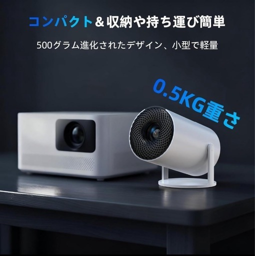 【新品未使用】プロジェクター 家庭用 天井投影 スピーカー内蔵 高輝度25000LM