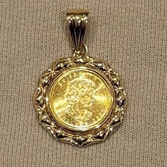 18金 24金 ペンダントトップ メイプルリーフ 6gの画像