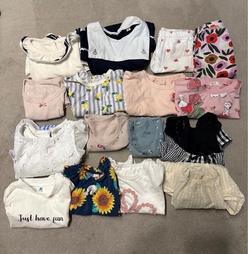 女の子80〜95 夏服19点まとめ売り (ねこねこぱんまん) 岩塚のキッズ