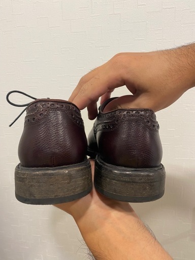 Burberry　メンズ　ウィングチップ 革靴 レザー シューズ