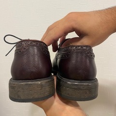 Burberry　メンズ　ウィングチップ 革靴 レザー シューズの画像