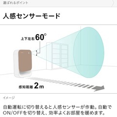 モダンデコ　人感センサー付 セラミックファンヒーター EXの画像