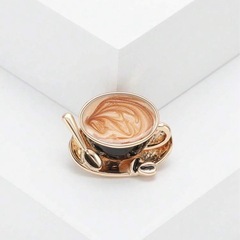 新品コーヒー　ブローチ　3色在庫ありの画像