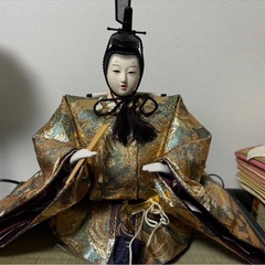 【美品】モリシゲ 雛人形 親王揃え ぼんぼり 台座 小道具付き ひな祭り MORISHIGE 日本人形 ひな人形 の画像