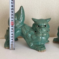 獅子 阿吽 魔除け 焼き物の画像