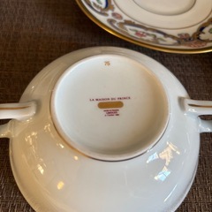 カルティエ リモージュ ラメゾンドプリンス スープカップ ティーカップ ソーサーの画像