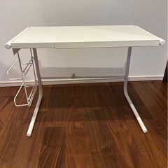 ニトリ　伸縮レンジラック　ラップホルダー付　ホワイトの画像