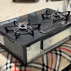 リンナイ　ガステーブル　ガスコンロ　２口　ブラック　ワンピーストップ　クリスタルコーティング　過熱防止センサー　ＬＰガス用　プロパン　２０２０年製　ＲＴ６４ＪＨ６Ｓ２－ＧＲの画像