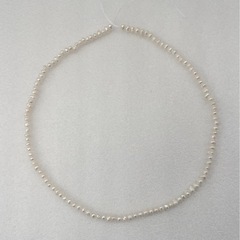 極小　淡水パール パールホワイト　35.5cm一連売り2㎜〜3㎜　バロック　ハンドメイド　ハンドクラフト素材　の画像
