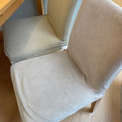 無印良品ダイニングテーブル140cmと椅子4個セットの画像