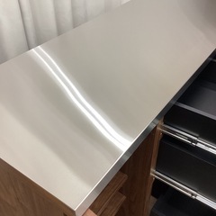 KA-41【新入荷　アウトレット品】フィオーレ140 ステンレストップ　キッチンカウンター　ブラウンの画像