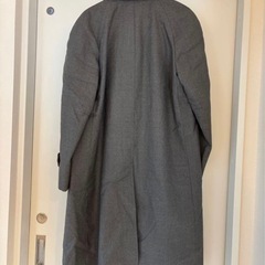 【ほぼ新品】Hanabishi 花菱　ステンカラーコート Ｌサイズ相当　グレー 高級日本製の画像