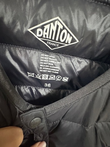 DANTON インナーダウン 36  ブラック！