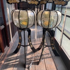 京仏灯 回転式 円山灯 盆提灯の画像