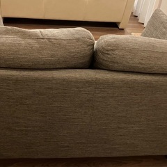 2人掛けソファー　ブラウンの画像