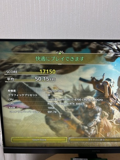 i7 8700 16GB 6c12th Zotac RTX3060ti 8G Nvme m.2 500GB ゲーミングPC