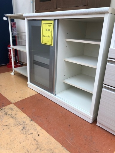 《リサイクルショップドリーム次屋店》★ジモティー割引有★スライドキッチンカウンター　WH　 中古品 ☆尼崎市若王寺☆