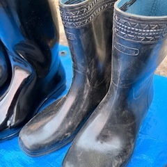 No.163  黒長靴２５センチ4足の画像