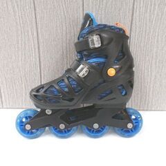 カリプロ インラインスケート 20～23㎝ サイズアジャスタブル ローラーブレード ブラック 西岡店の画像