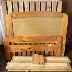 ニトリ シングルベッドフレーム(ピノ) 天然木パイン材・2014年製・解体済みの画像