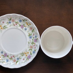 花柄ティーカップ・ソーサー5セットの画像