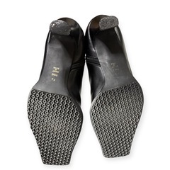 DEA/DIA ダイアナ スクエアトゥ サイズ24.5 ブラックカラー サイドジップ ハーフ ミドル丈   ブーツ 靴          の画像