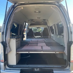 車検R9年12月 H19トヨタ ハイエース キャンピングカー 8ナンバー フェイスチェンジ 即乗り リンエイ/ＲＩＮＥキャンパー 車中泊 FFヒーターの画像