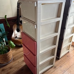 5段プラスチックケース　ピンクの画像