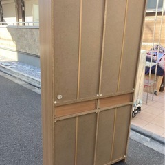 木製収納棚／引き出し2杯付き の画像