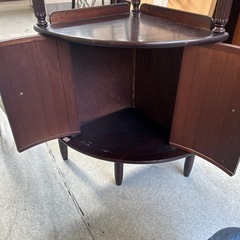 イ2601-697 AC FURNITURE 電話台 コーナーラック 昭和レトロ キズ汚れ有りの画像