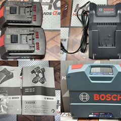 【中古】ボッシュ BOSCH GSR18V-45 コードレスドライバドリル バッテリ×2・充電器付き【ハンズクラフト佐賀】の画像