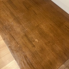 取引中　天然木　ダイニングテーブル　ウォルナット　ヴィンテージ　ブラウン　長方形の画像