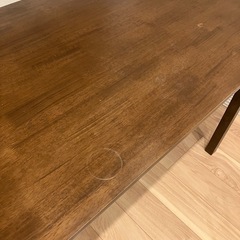 取引中　天然木　ダイニングテーブル　ウォルナット　ヴィンテージ　ブラウン　長方形の画像