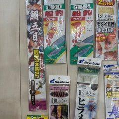 船釣り仕掛け、オモリ、カゴまとめて未使用の画像
