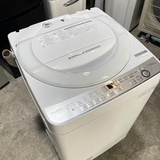 ?激安?❗️配送•設置?❗️♻️処分撤去♻️2019年式　SHARP 7KG洗濯機　ES-GE7C 