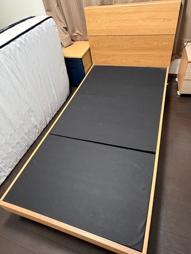 シングルベートとマットレス付け
