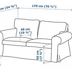 2人掛けソファ　IKEA の画像