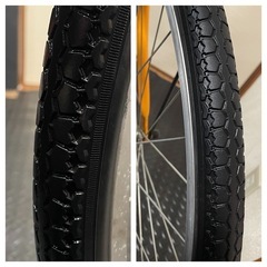 【整備済み】26インチ変速なしオレンジの自転車の画像