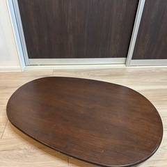 ローテーブル　折りたたみ式　長辺変形オーバルの画像