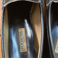 HARUTA 黒色ローファー　25.5cmの画像