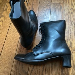 袴　卒業式　黒色ブーツ　25.5cmの画像