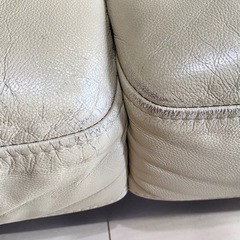 3人掛け本革ソファーの画像